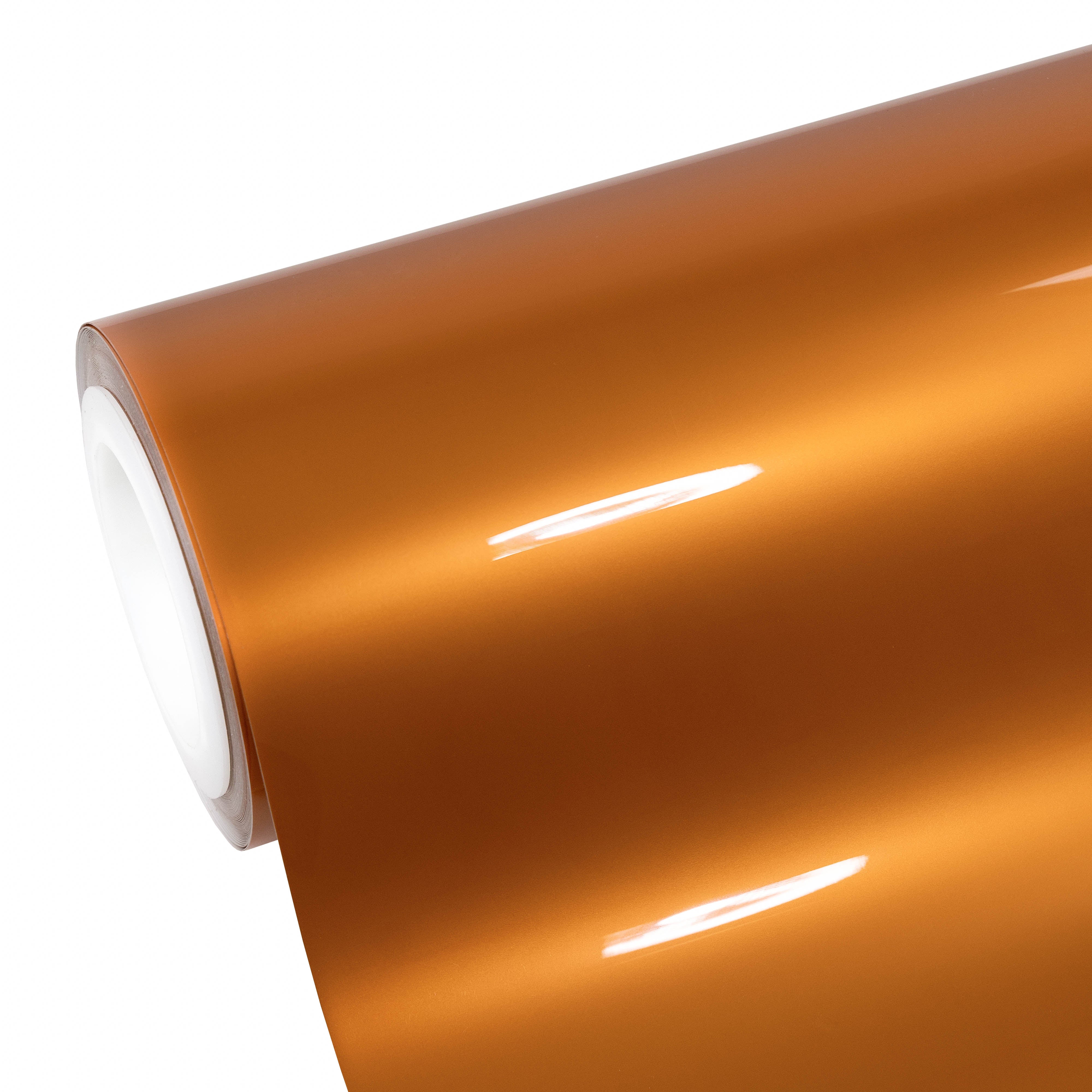 Glossy Metallic Bronze Orange Vinyl Wrap