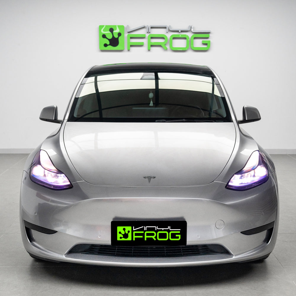 Purple Headlight Film With Air Channel Paper Liner