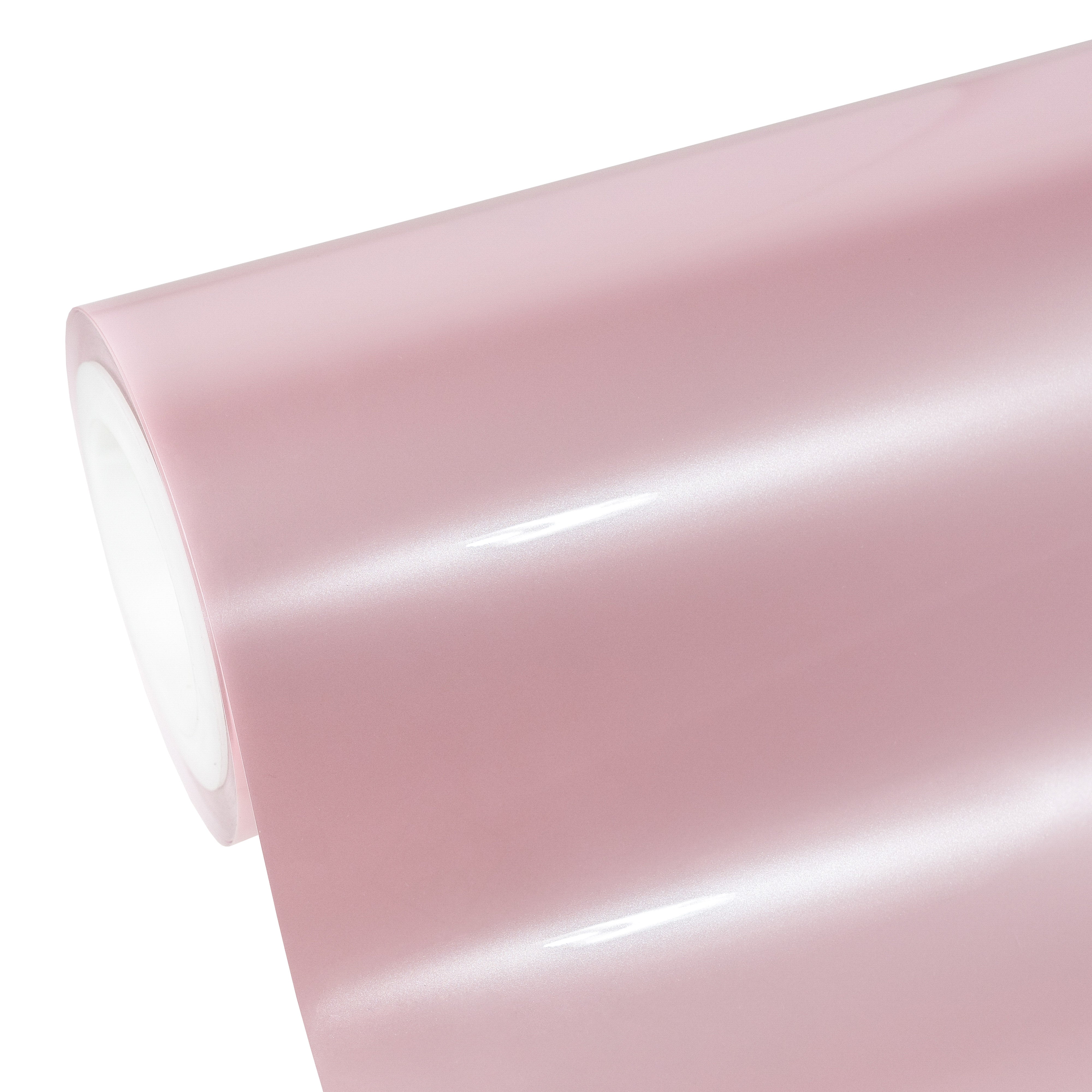 Glossy Metallic Light Pink Pearl wrap roll