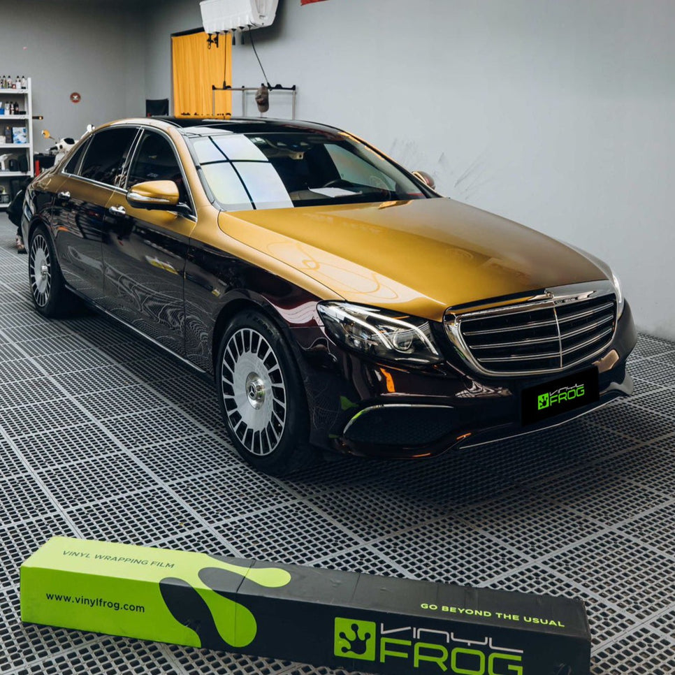 Glossy Metallic Champagne Gold Vinyl Wrap