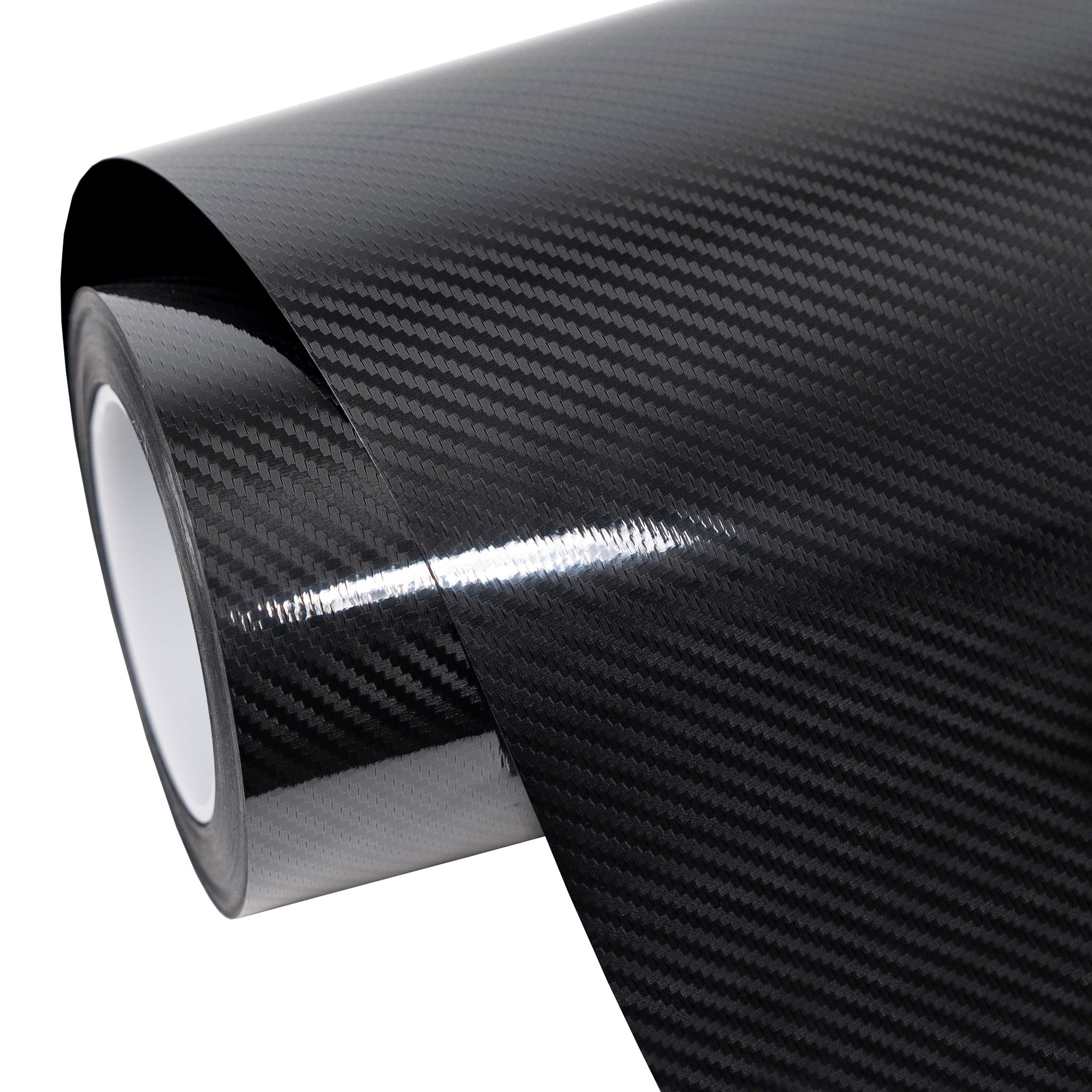 Gloss Classic Black Carbon Fiber Vinyl Wrap