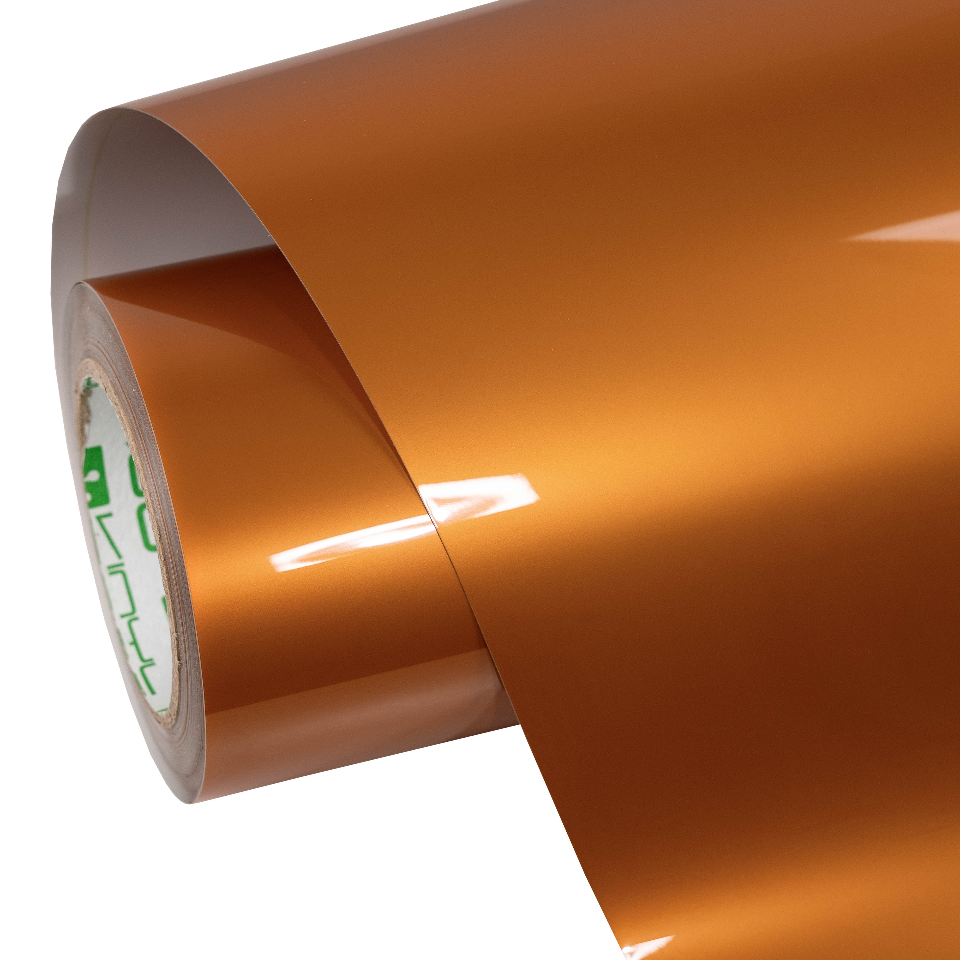 Glossy Metallic Bronze Orange Vinyl Wrap