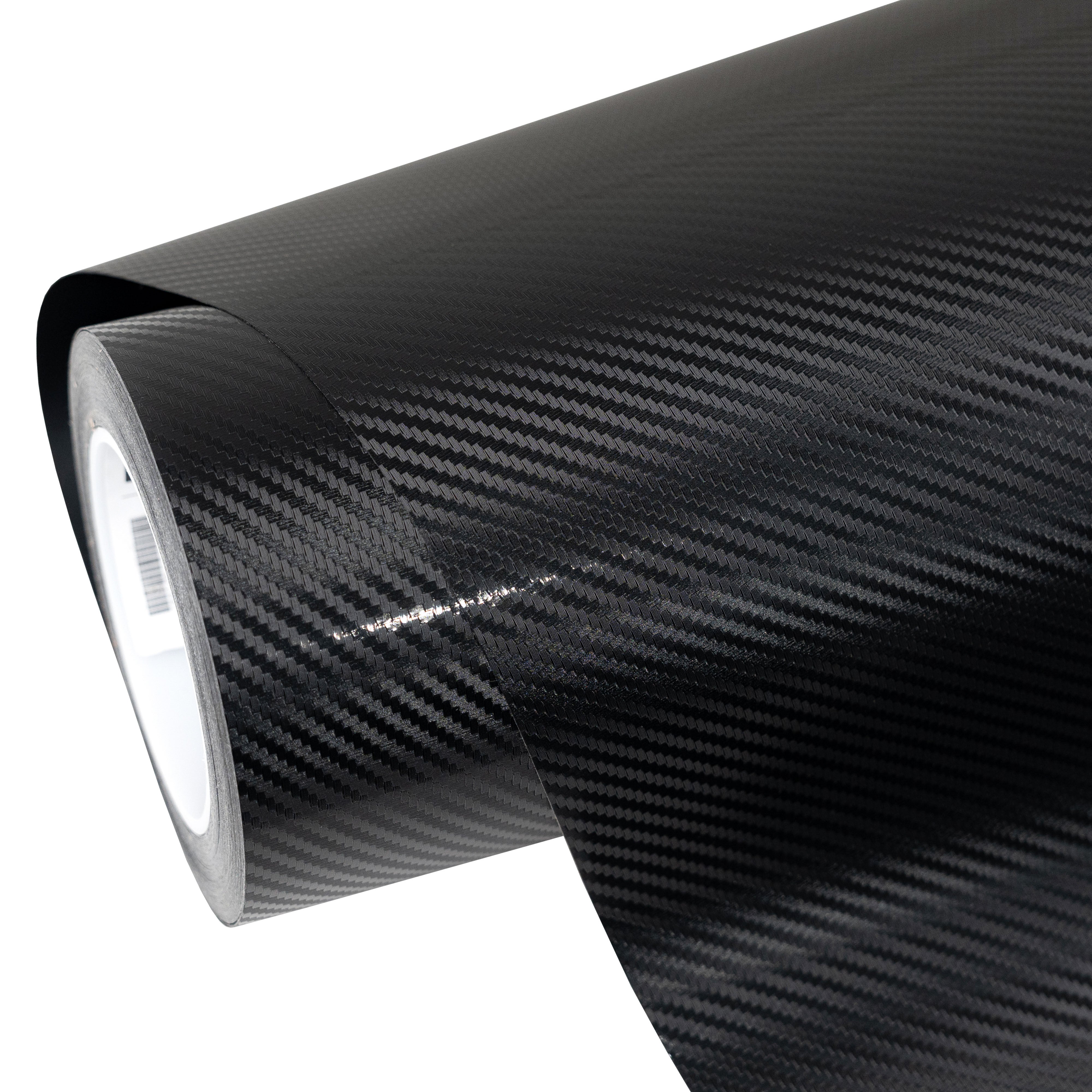 Satin Classic Black Carbon Fiber Vinyl Wrap