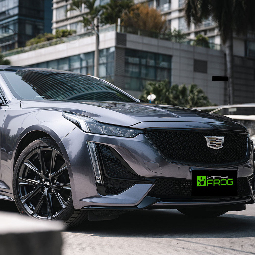 Glossy Metallic Dark Gray Vinyl Wrap