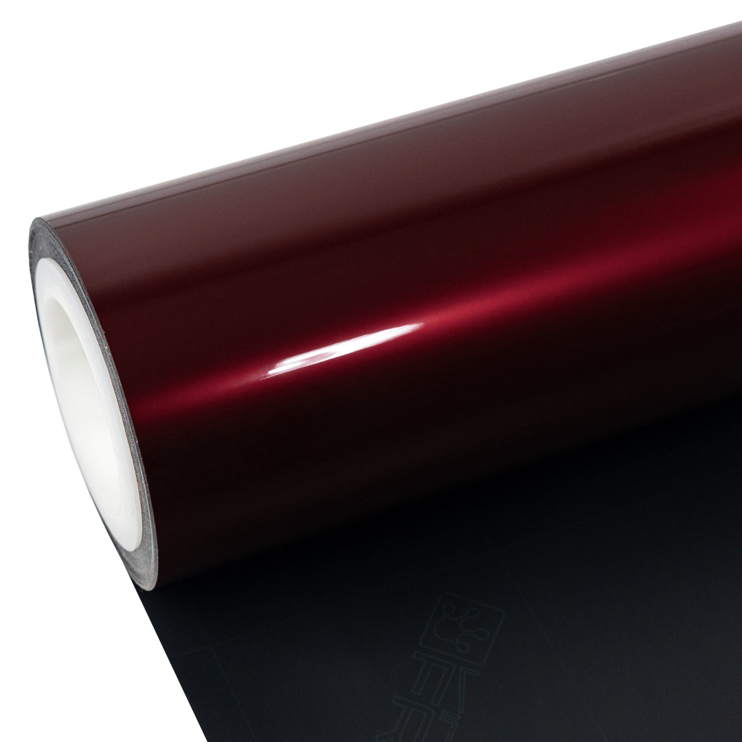 Glossy Metallic Rosewood Red Vinyl Wrap roll