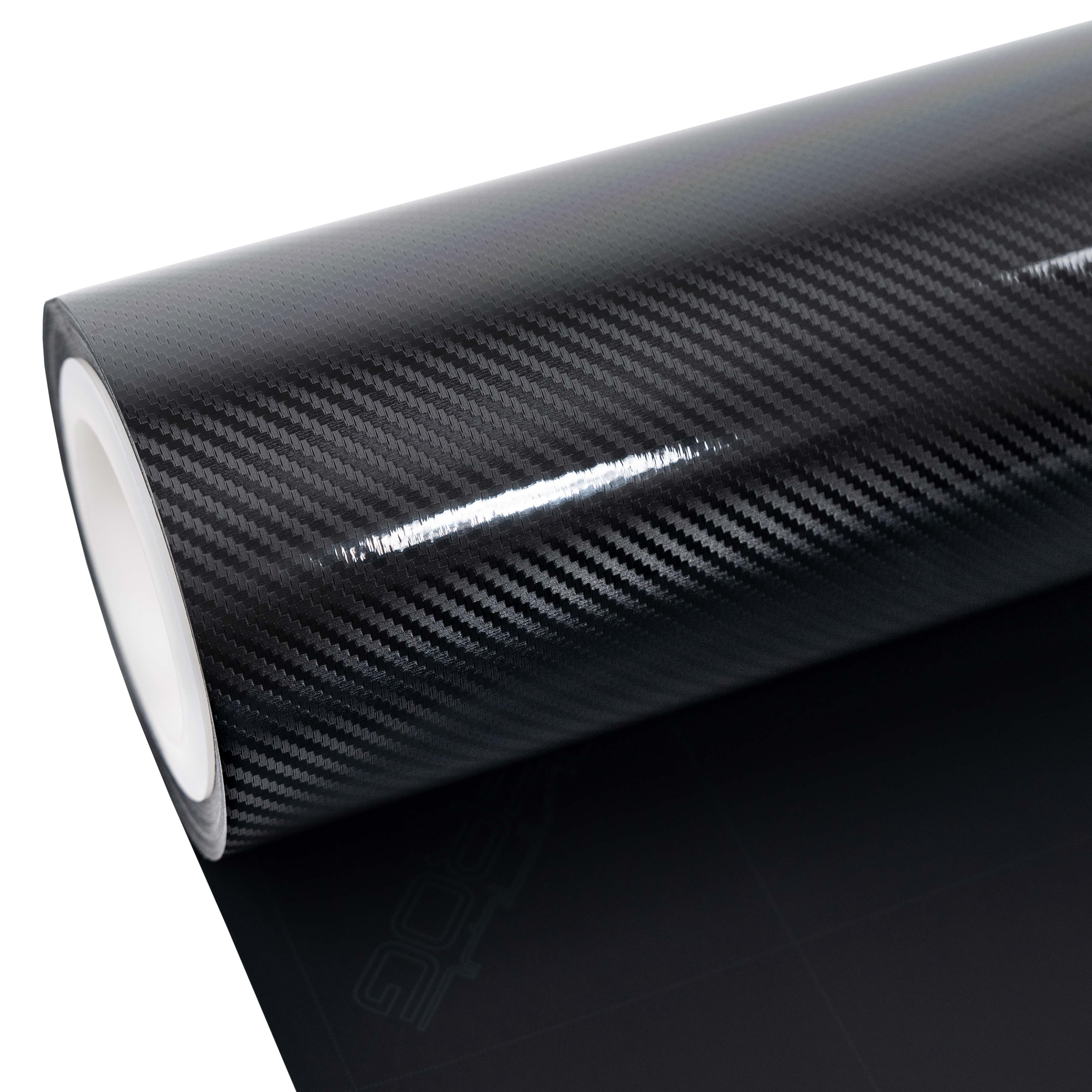 Gloss Classic Black Carbon Fiber Vinyl Wrap