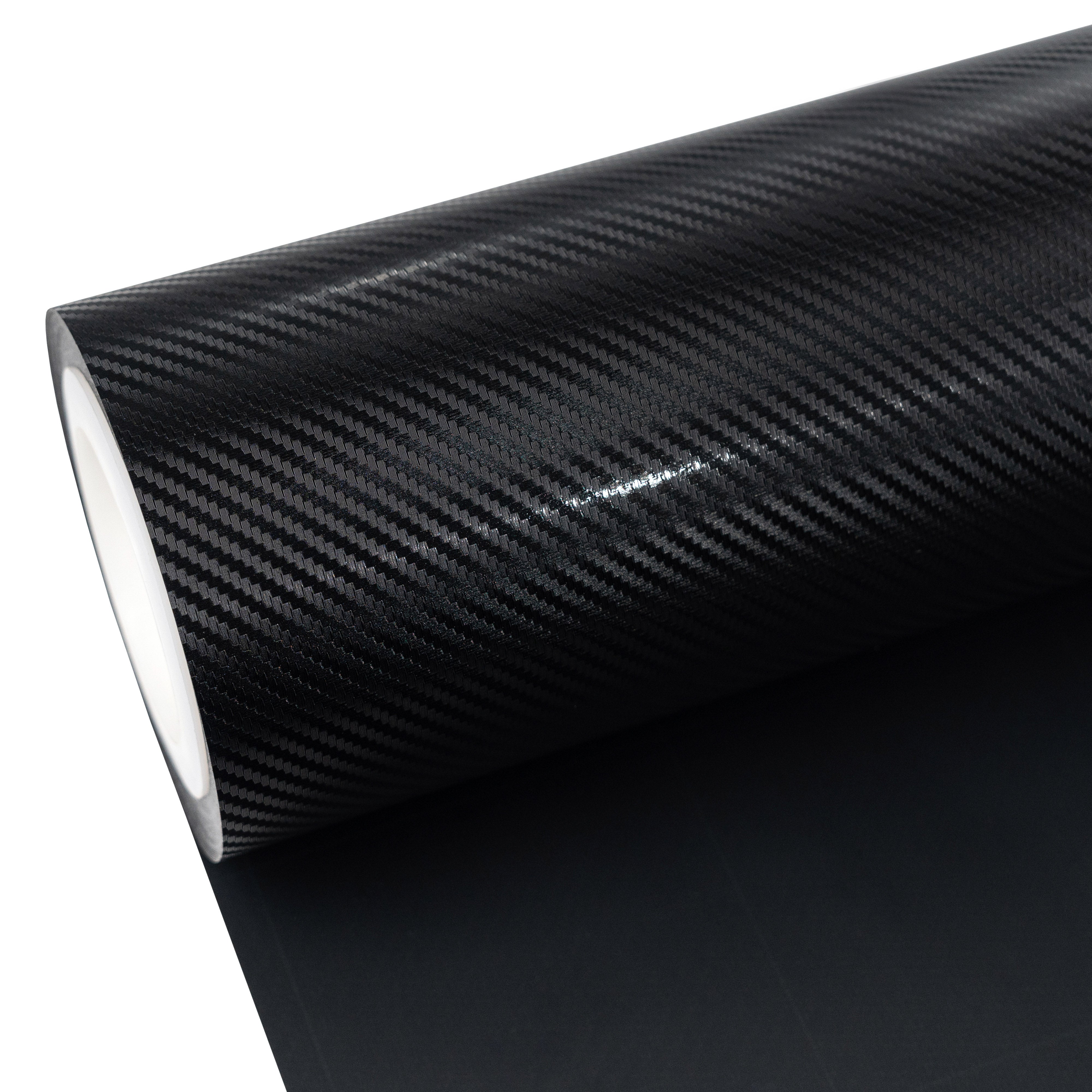 Satin Classic Black Carbon Fiber Vinyl Wrap
