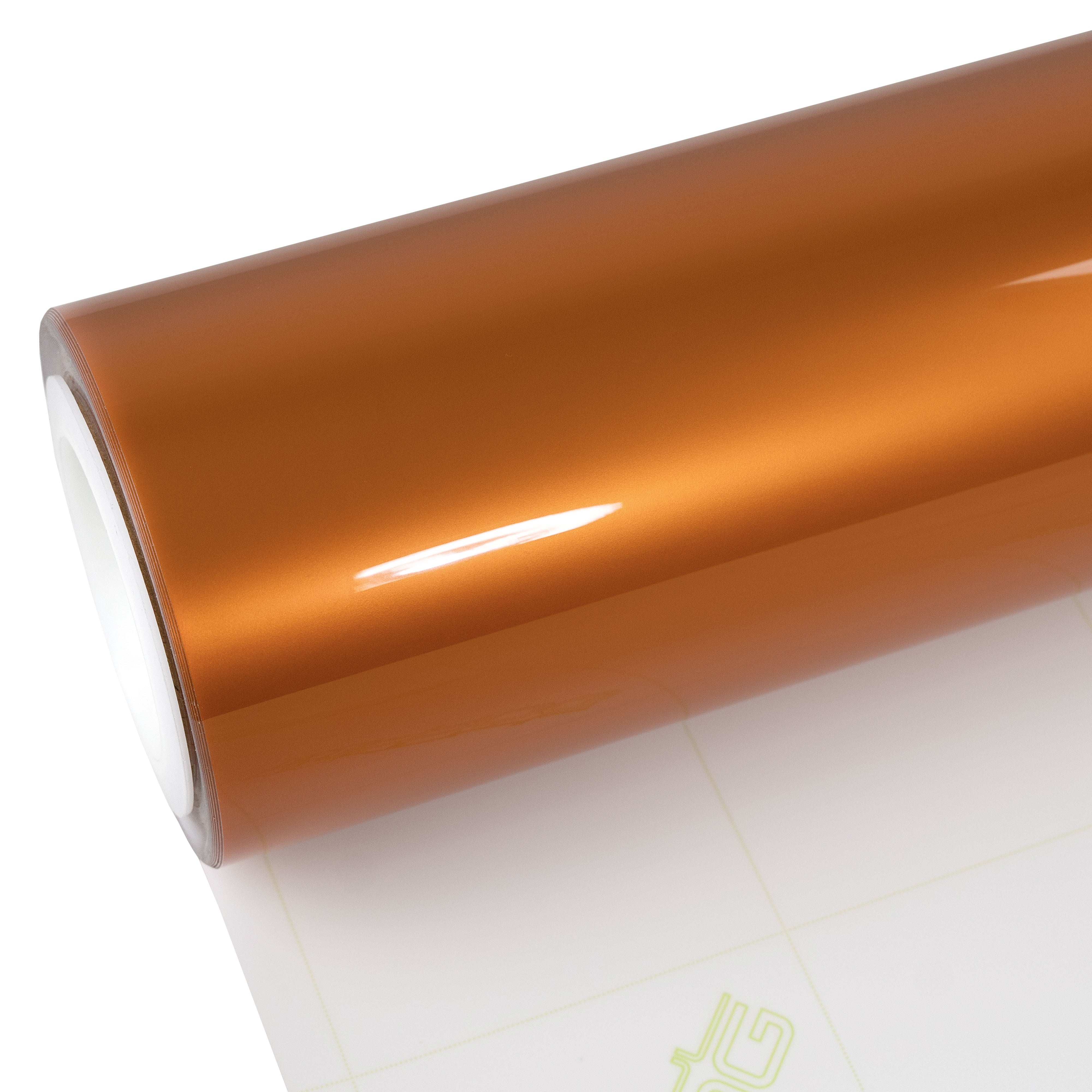 Glossy Metallic Bronze Orange Vinyl Wrap