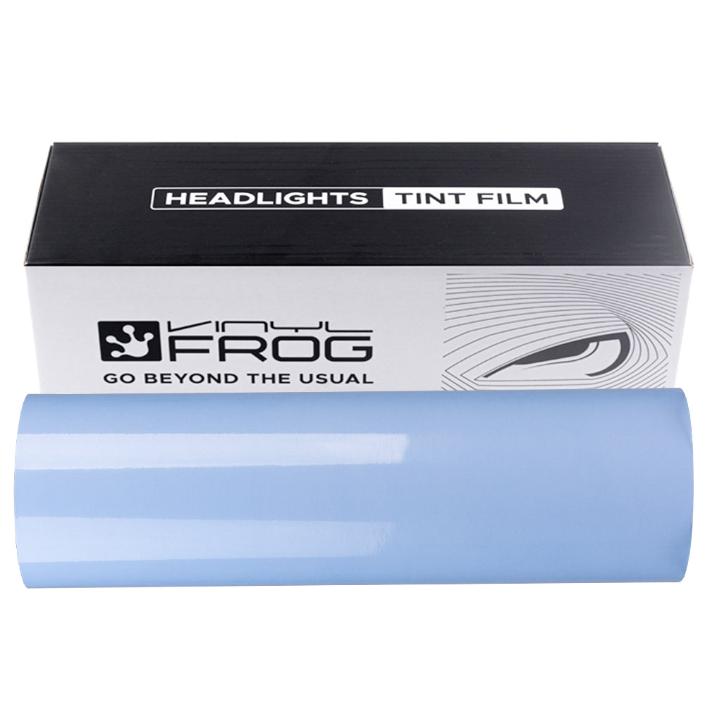 Light Blue Headlight Film With Air Channel Paper Liner