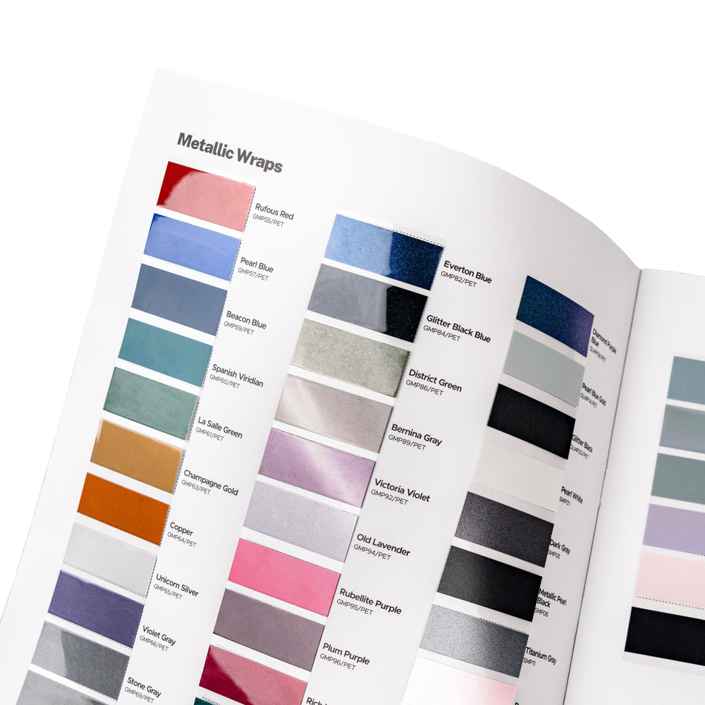 Automotive Vinyl Wrap Film Color Sample Booklet