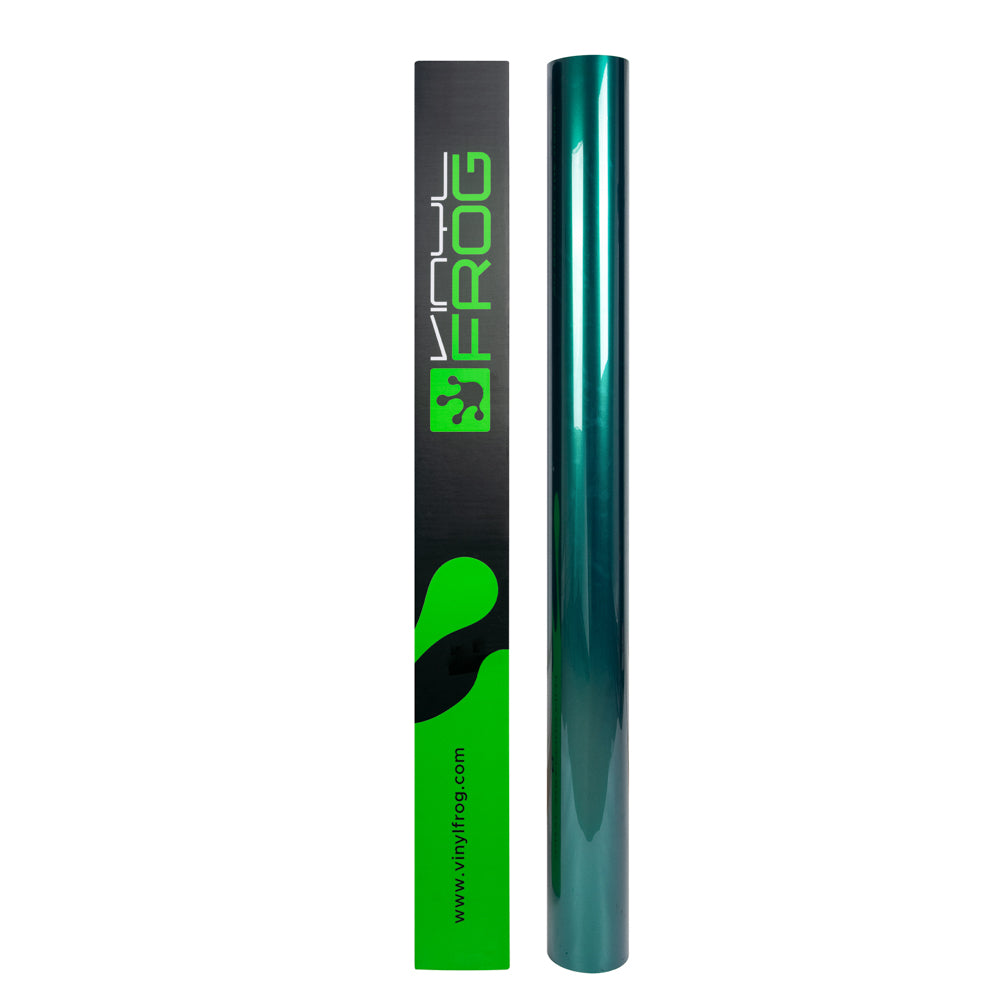 Automotive Glossy Metallic Deep Sea Green Vinyl Wrap