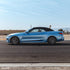 BMW 4 Series Convertible wrapped in Glossy Metallic Silver Lake Blue vinyl wrap.
