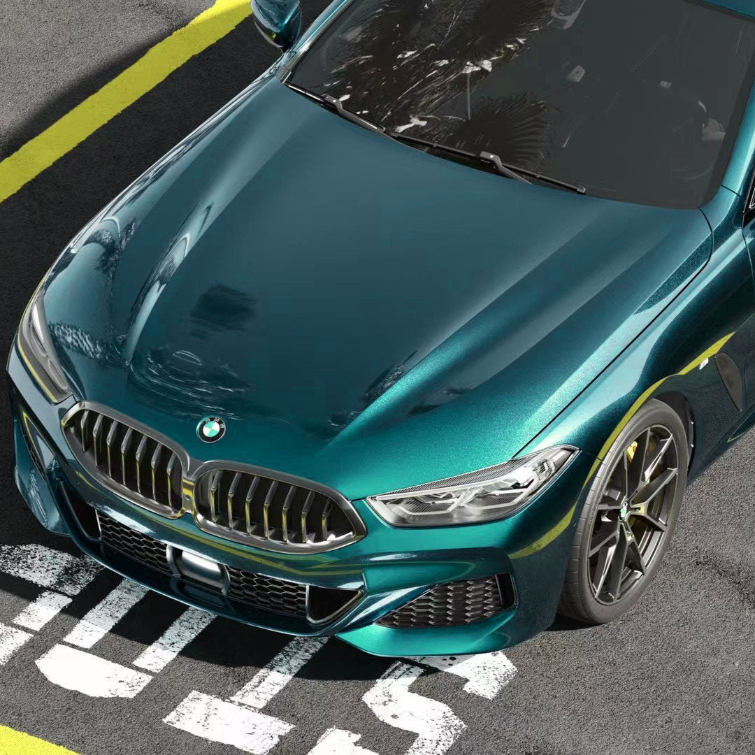 BMW with Deep Sea Green Vinyl Wrap