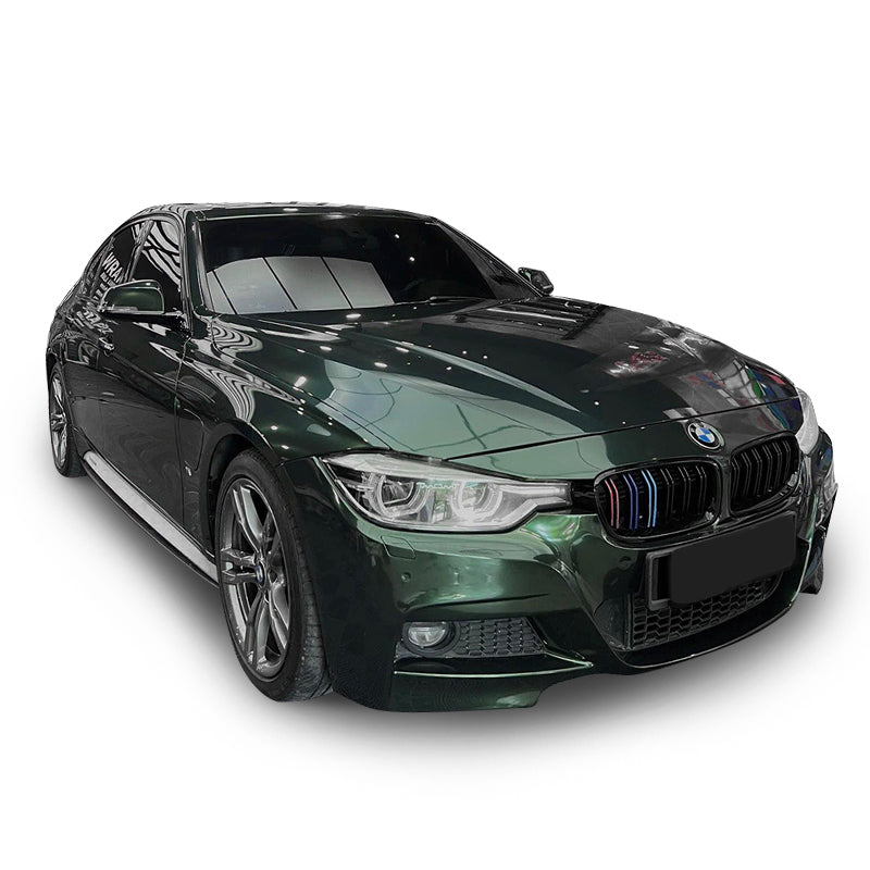 BMW wrapped in Glossy Metallic Gotland Green vinyl wrap.