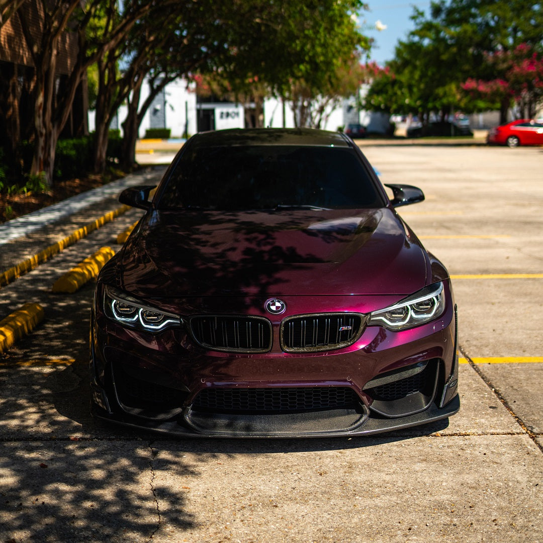 BMW wrapped in Glossy Metallic Plum Purple vinyl wrap