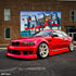 BMW M3 wrapped in Glossy Metallic Vampire Red vinyl wrap