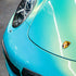 Candy Metallic Neon Ice Blue car wrap.