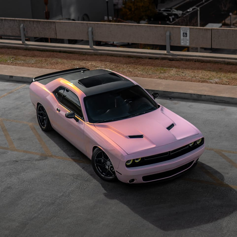 Candy Metallic Pink White car wrap.