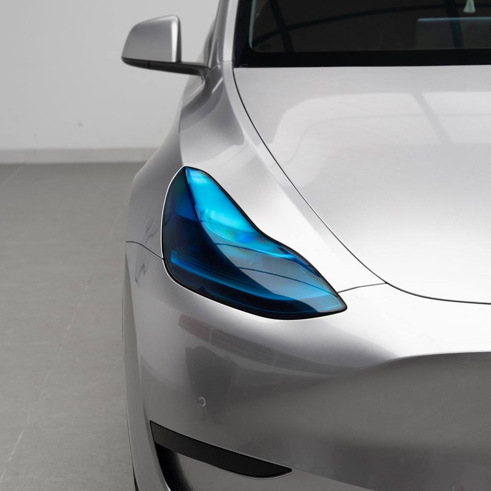 Deep Blue Headlight Film With Air Channel Paper Liner