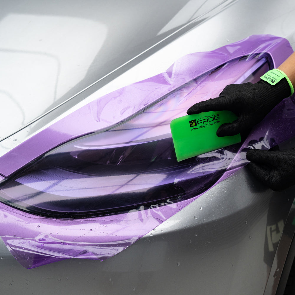 Purple Headlight Film With Air Channel Paper Liner