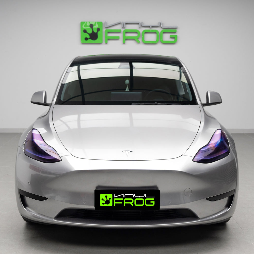 Purple Headlight Film With Air Channel Paper Liner