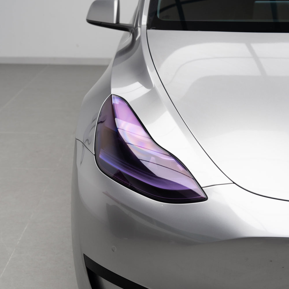 Purple Headlight Film With Air Channel Paper Liner