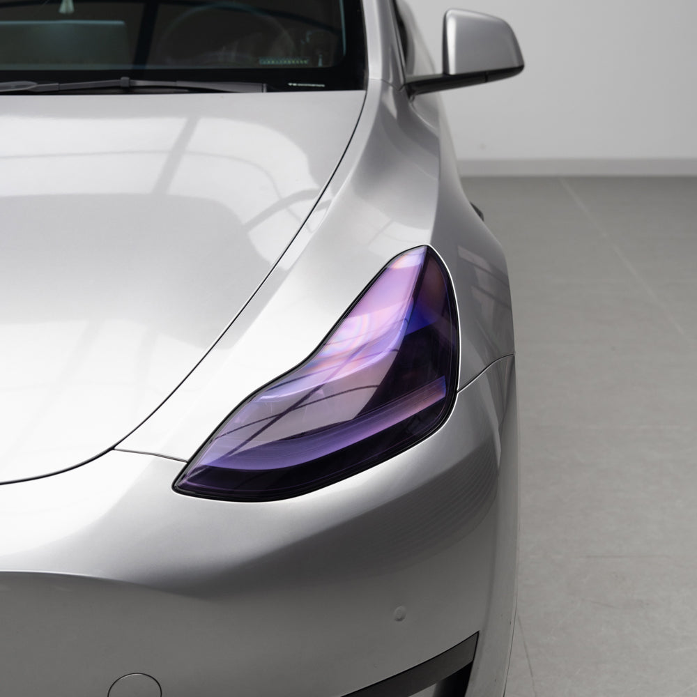 Purple Headlight Film With Air Channel Paper Liner