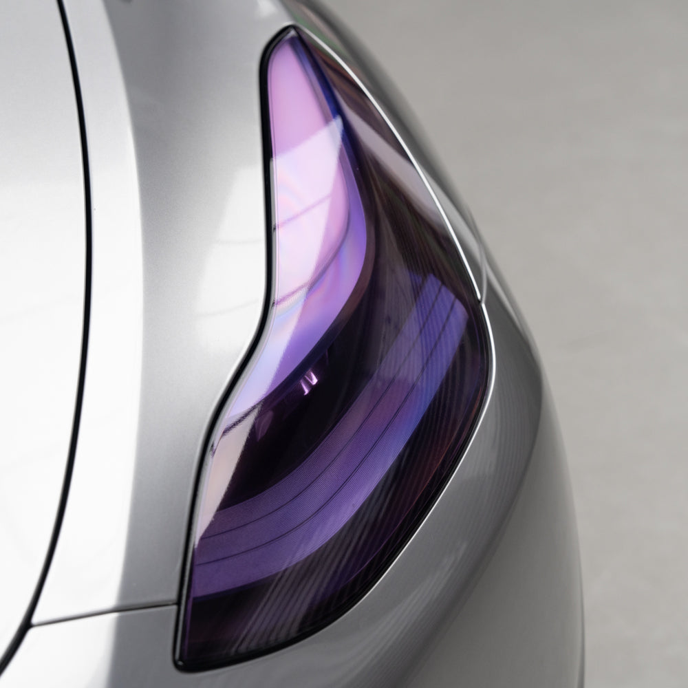 Purple Headlight Film With Air Channel Paper Liner