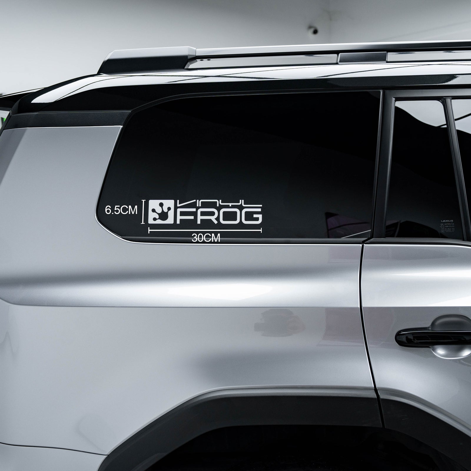 Vinyl Frog White Sticker in 4 Sizes