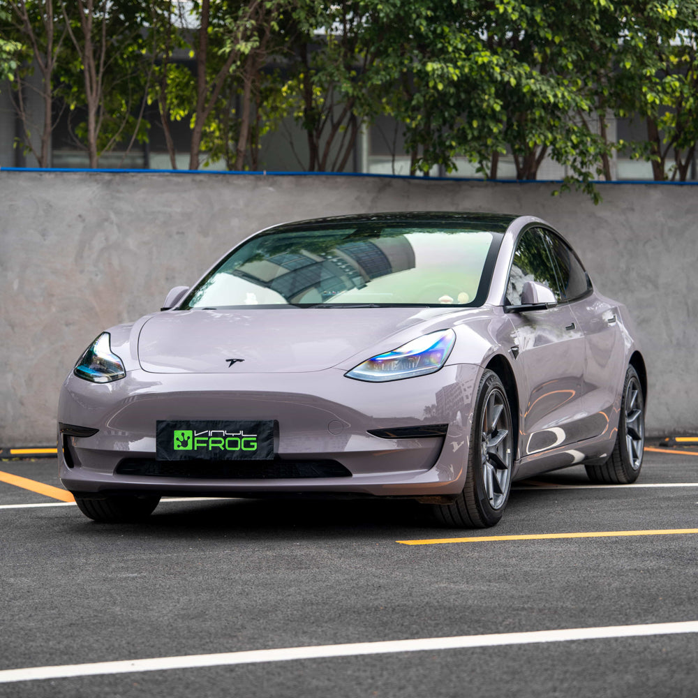 High Glossy Warm Gray Vinyl Wrap