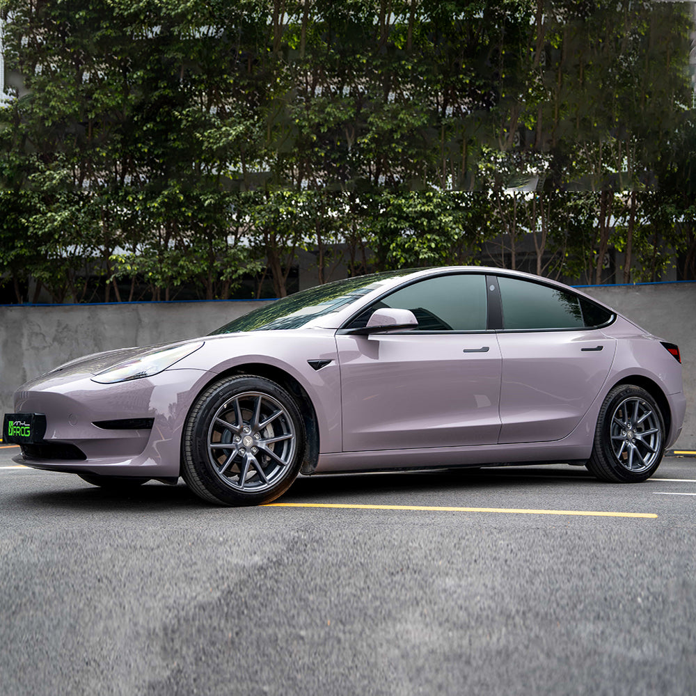 High Glossy Warm Gray Vinyl Wrap