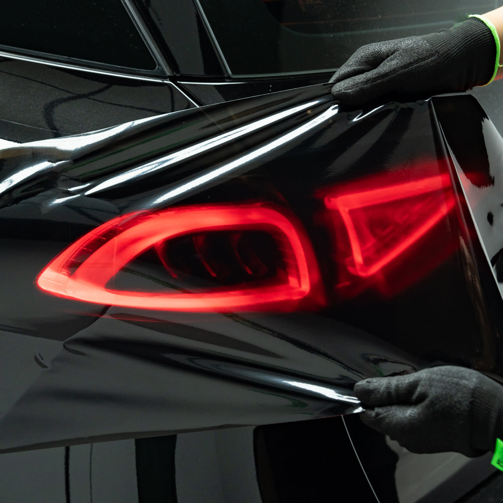 Deep Black Headlight Film with Air Channel Paper Liner