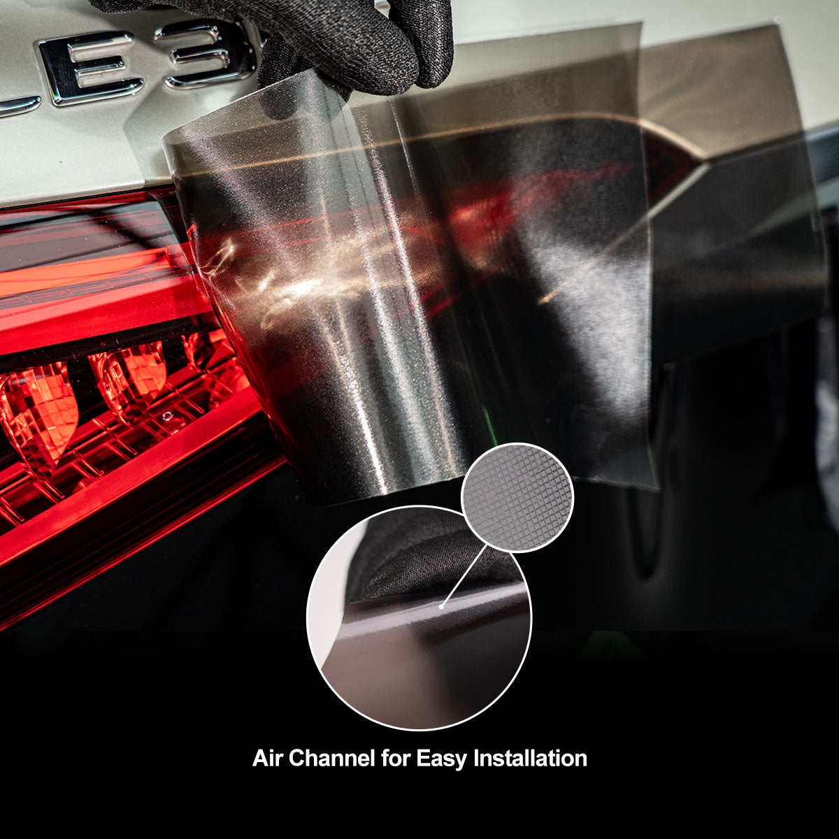 Satin Black Headlight Film with Air Channel Paper Liner – vinylfrog