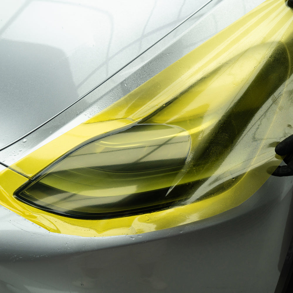 Golden Yellow Headlight Film with Air Channel Paper Liner