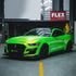 Ford Mustang Shelby GT500 wrapped in Candy Metallic Neon Green vinyl wrap.