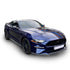 Ford Mustang wrapped in Glossy Metallic Tanzanite Blue vinyl wrap.