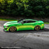 Ford Mustang Shelby GT500 wrapped in Candy Metallic Neon Green vinyl wrap side view.
