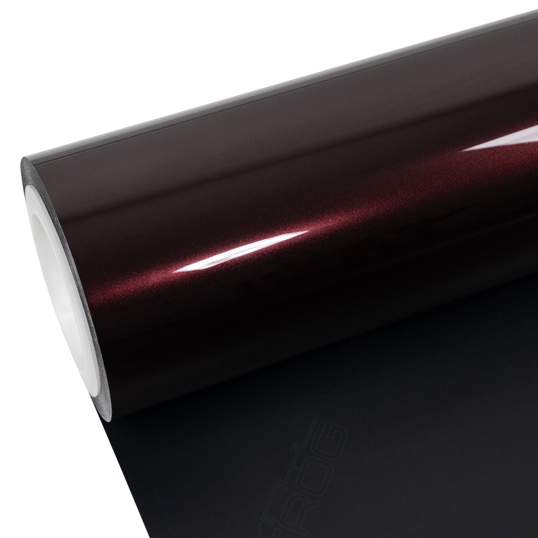 Glossy Metallic Black Rose Vinyl Wrap