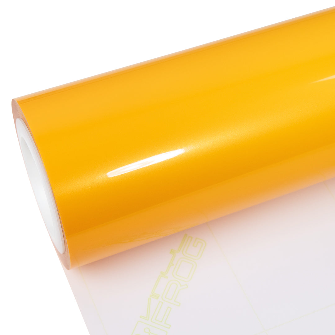 Glossy Metallic Golden Yellow Car Vinyl Wrap Roll
