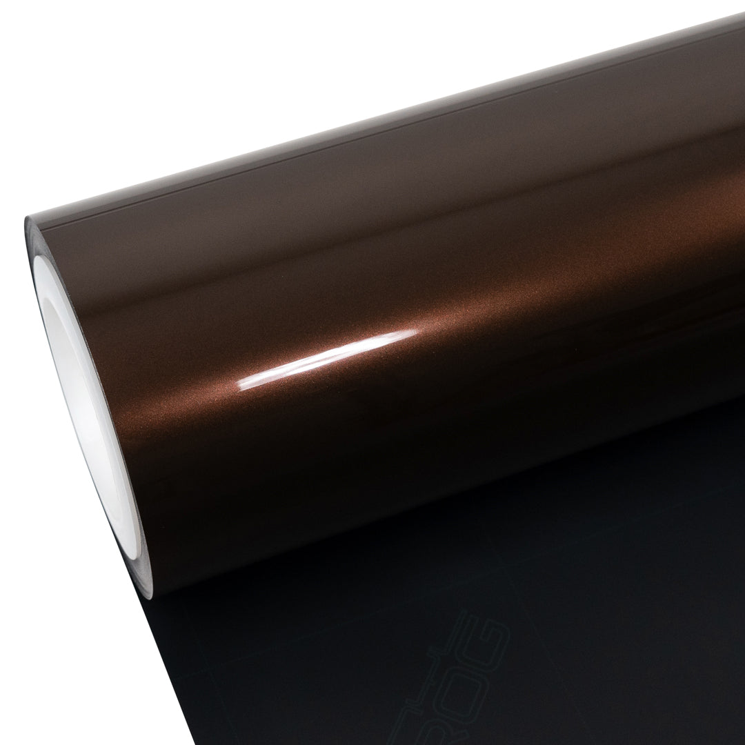 Glossy Metallic Chocolate Brown vinyl wrap roll