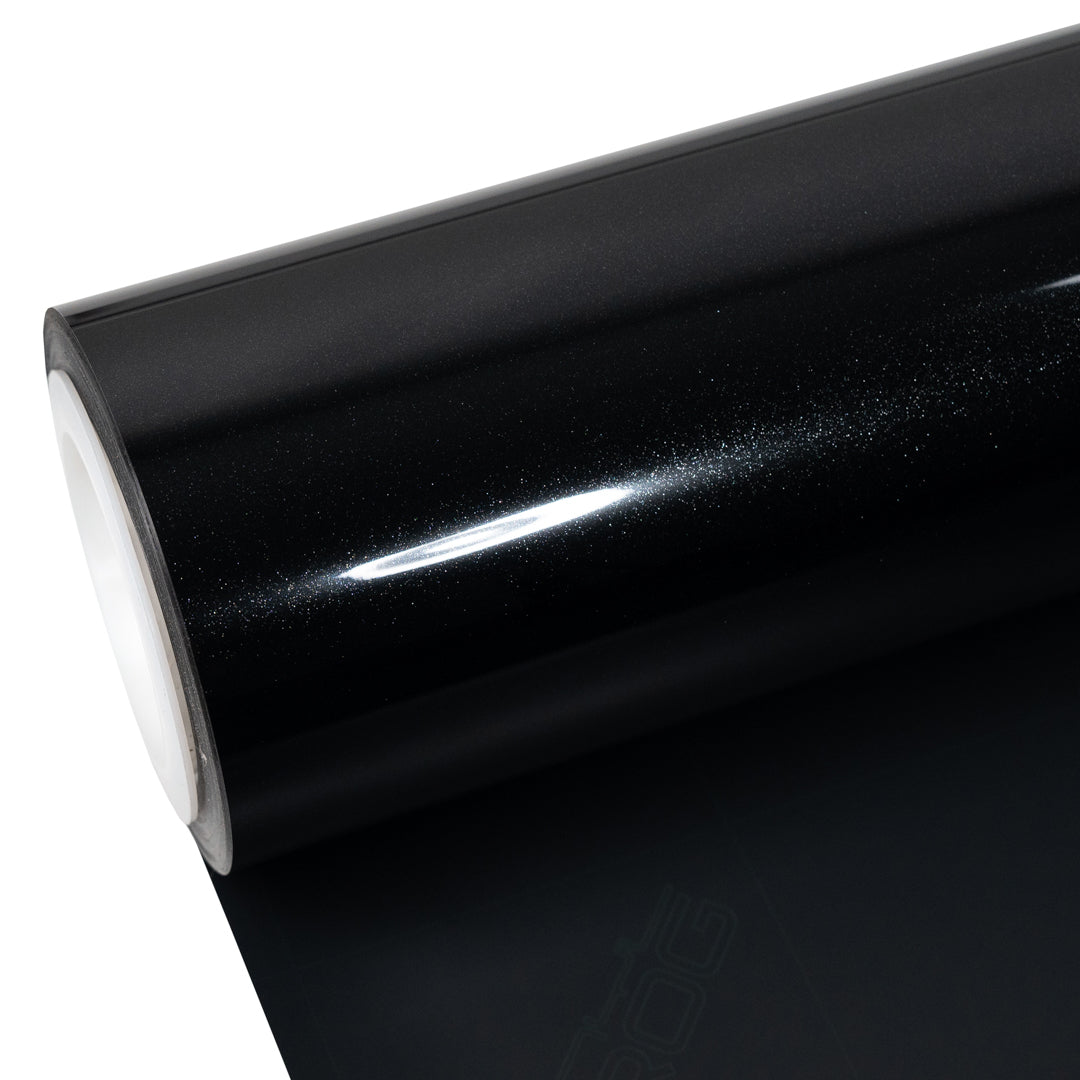 Gloss Black Metallic vinyl wrap roll