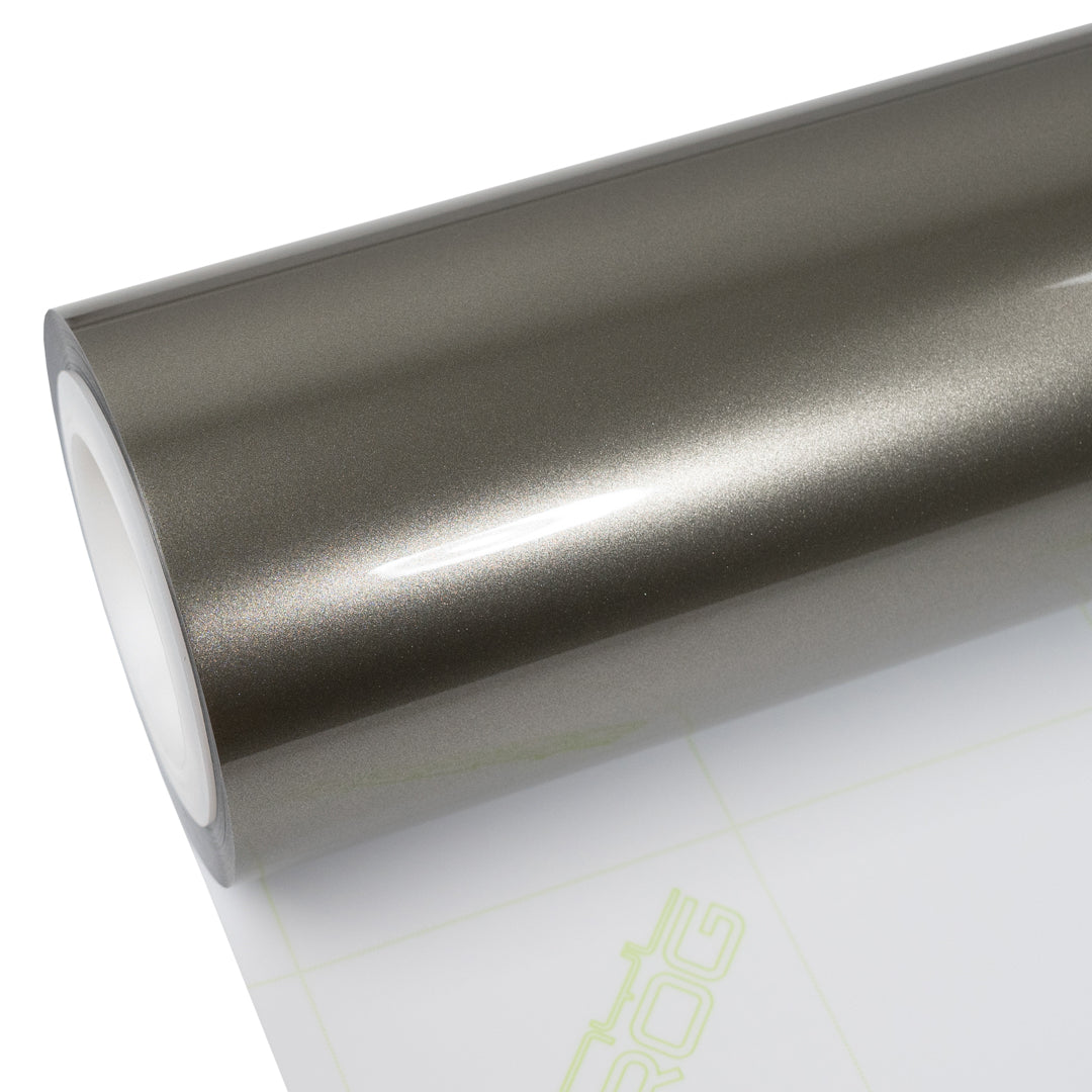Glossy Metallic Gunmetal Grey vinyl wrap roll