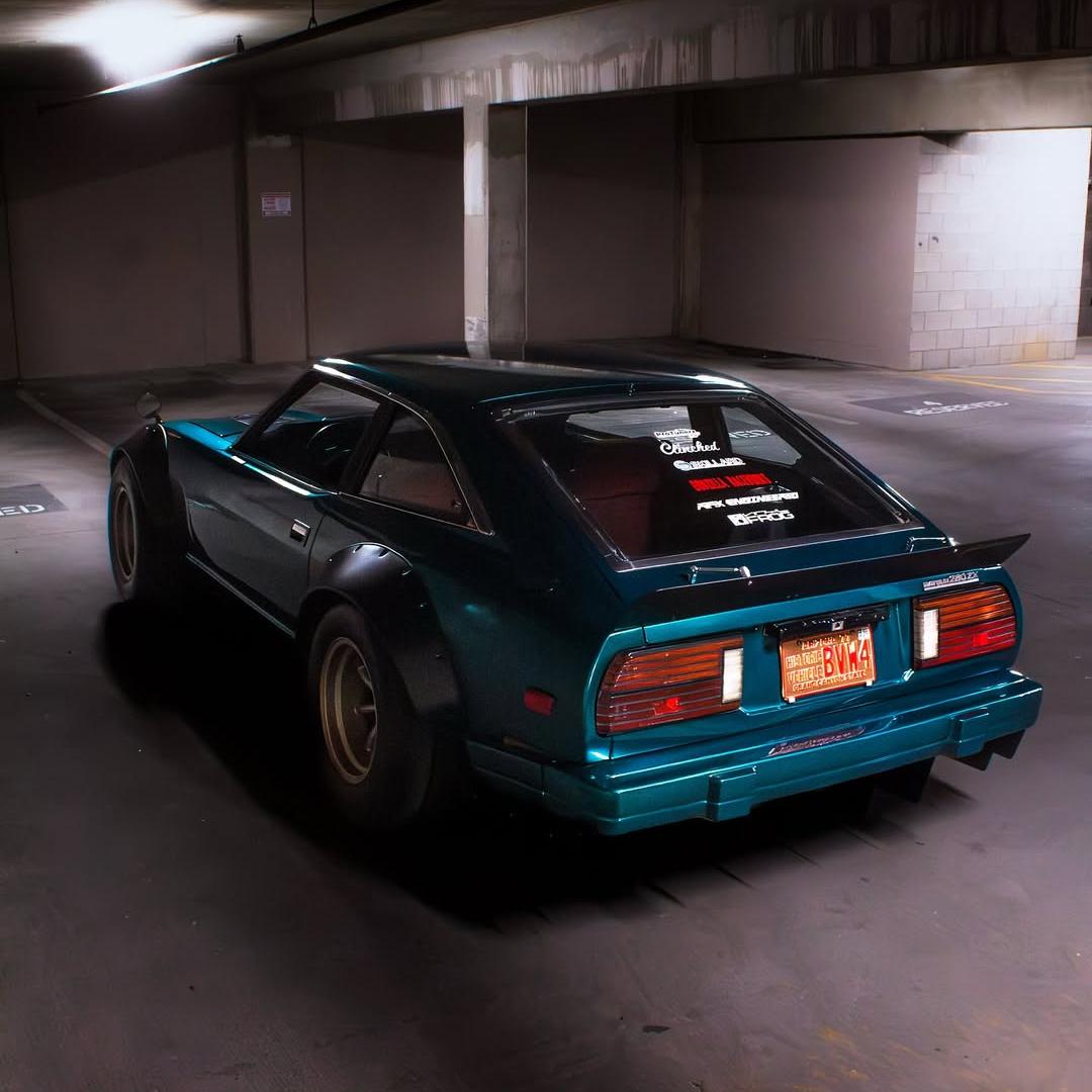 Deep Sea Green Datsun 280Z Rear Angle