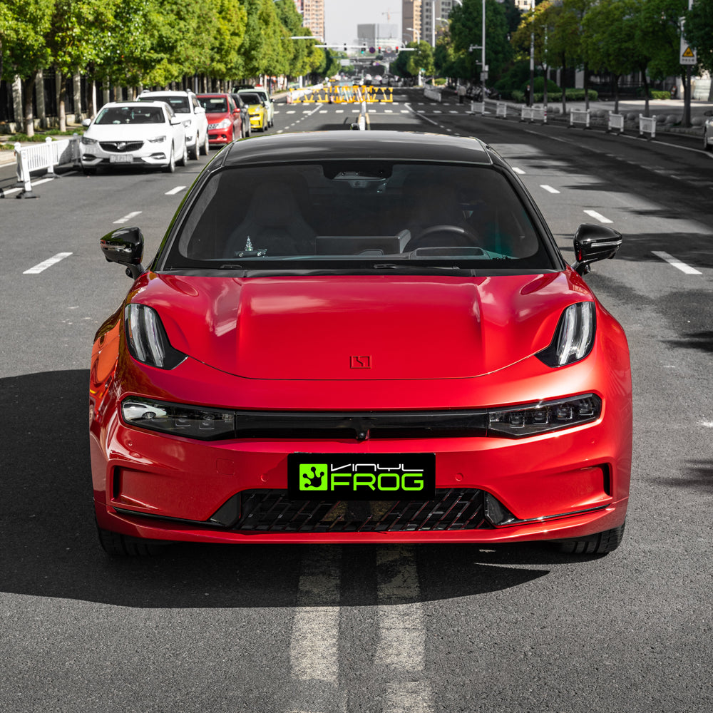 Glossy Metallic Dragon Blood car wrap.