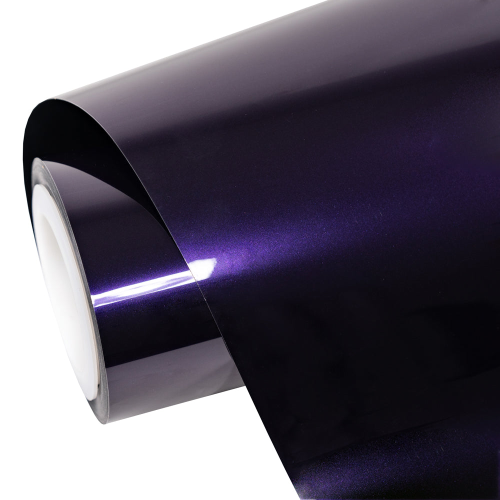 Glossy Metallic Midnight Purple Color PPF roll.