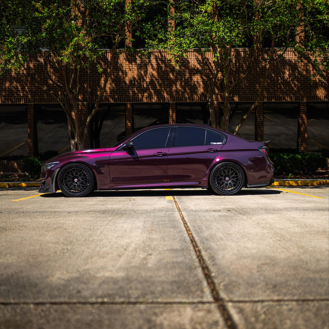 Glossy Metallic Plum Purple car wrap