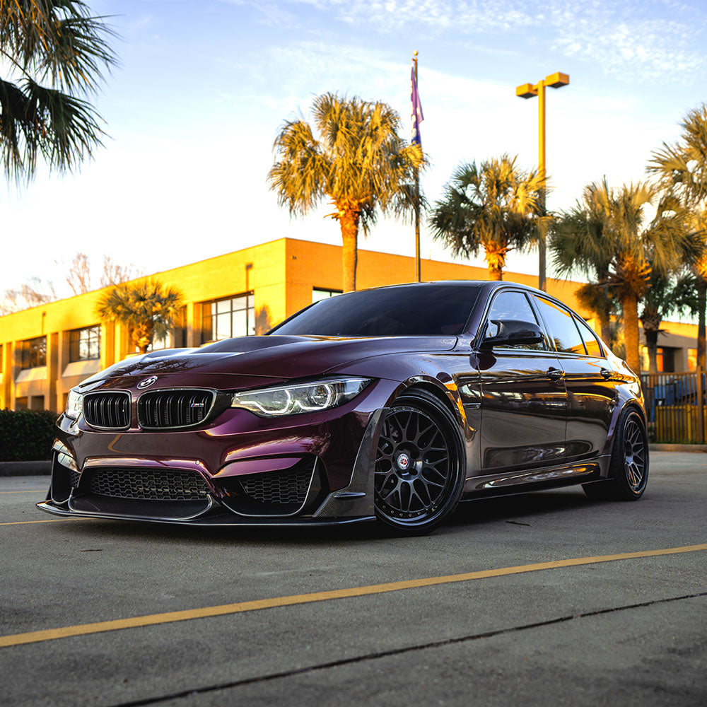 Glossy Metallic Plum Purple Vinyl Wrap side view