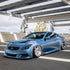 Infiniti G37 wrapped in Glossy Metallic Silver Lake Blue vinyl wrap.