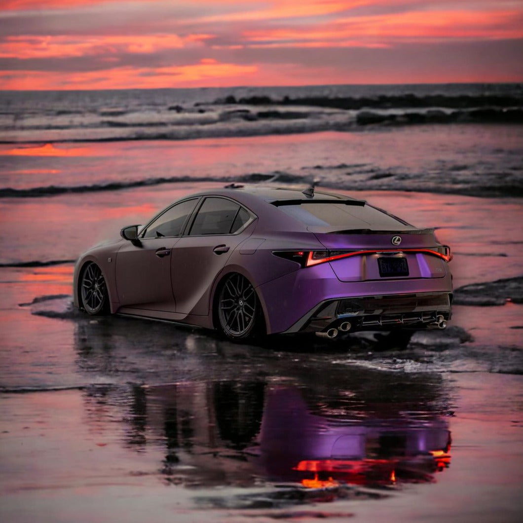 Lexus IS wrapped in Matte Russian Violet Vinyl Wrap.