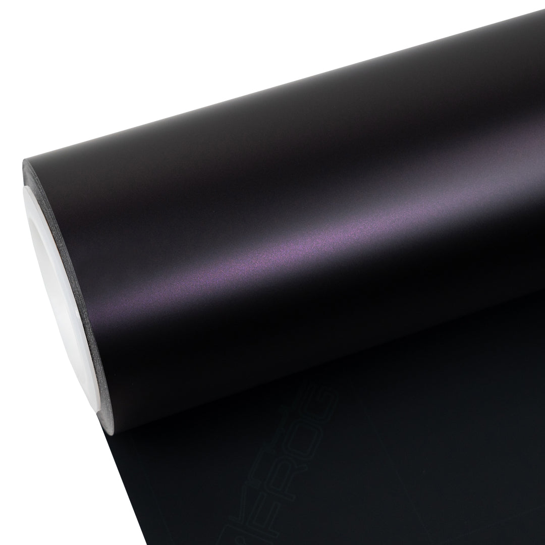 Matte Metallic Black Purple Vinyl Wrap